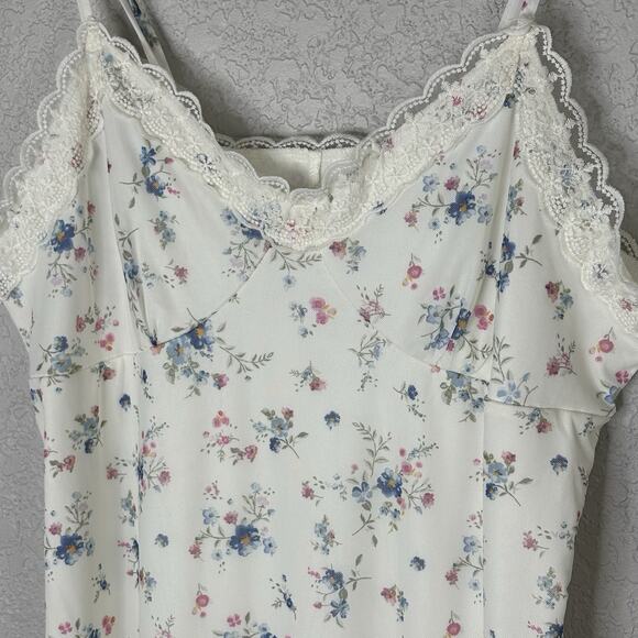 NWT No Boundaries Slip Dress Maxi Babydoll Lace Sz XL Floral Fairy 90's Y2K Styl - Picture 4 of 7